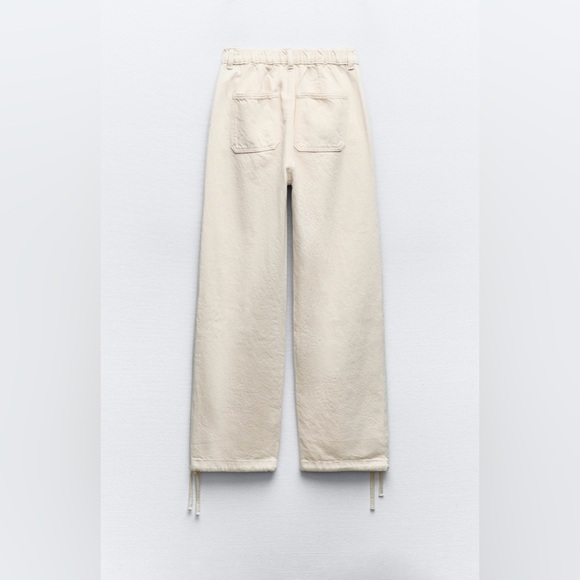 ZARA HIGH WAIST Z1975 DRAWSTRING CUFF JOGGER PANTS. SIZE M - Picture 5 of 7